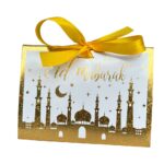 WHITE WITH GOLD EID MUBARAK PAPER BOX (12 PCS) - Image 5