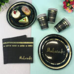 Mubarak Black With Gold Trim Set - Image 2