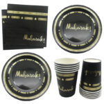 Mubarak Black With Gold Trim Set - Image 3