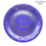 Purple Silver Trim Paper Plates - Image 2