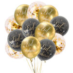 BLACK AND GOLD BALLOON KIT