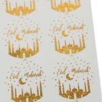 CLEAR WITH GOLD TRIM EID MUBARAK STICKER - Image 2