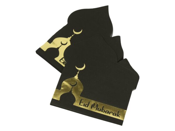 BLACK AND GOLD TRIM NAPKINS