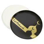 BLACK AND GOLD TRIM EID MUBARAK PLATES - Image 4