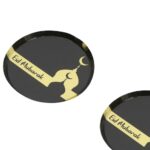 BLACK AND GOLD TRIM EID MUBARAK PLATES - Image 7