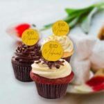 EID MUBARAK CUPCAKE TOPPER GOLD