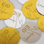 EID MUBARAK CUPCAKE TOPPER GOLD - Image 3
